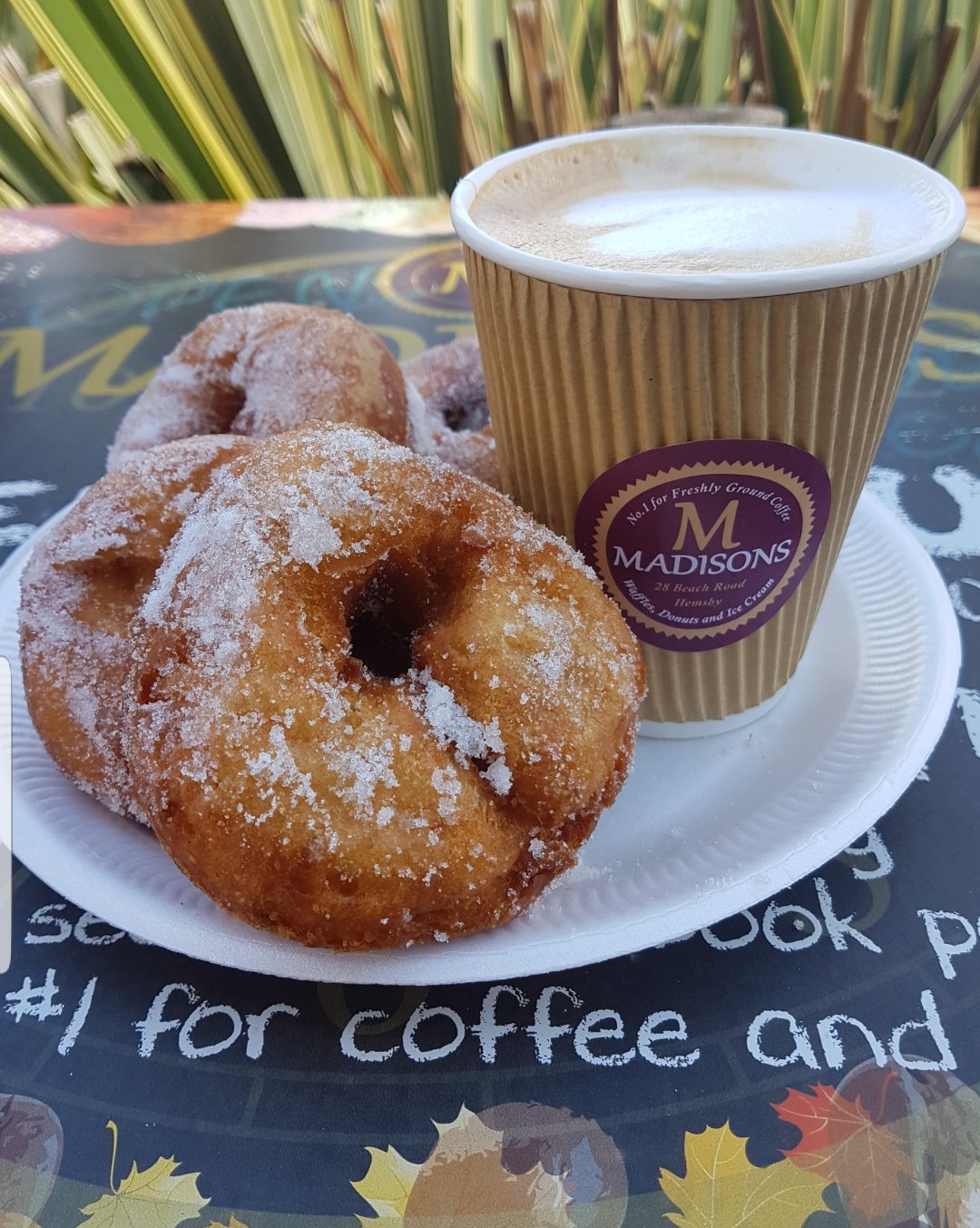 Coffee and doughnuts at Madisons